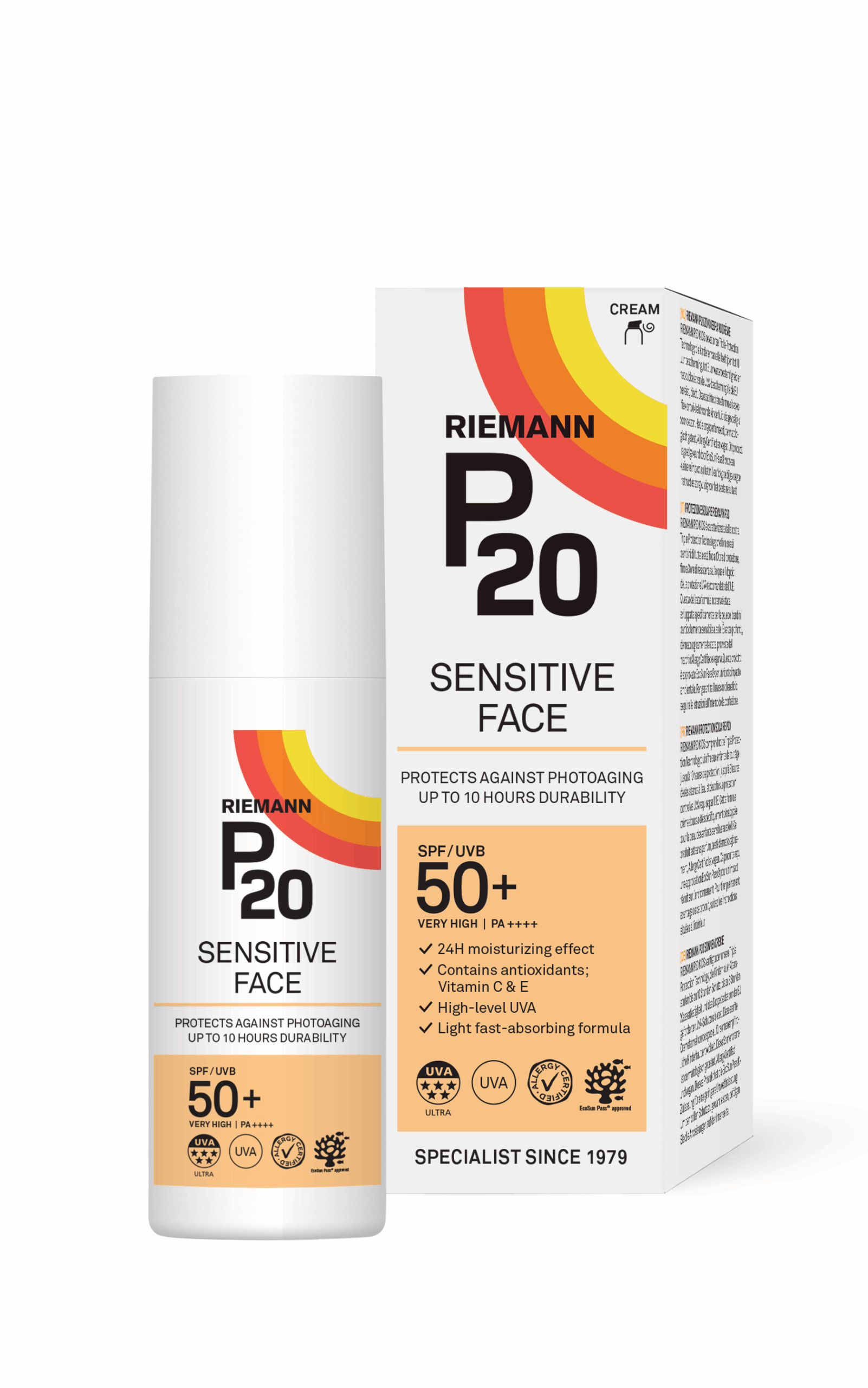 Riemann P20 Sensitive Face SPF50+ creme (50 gr)