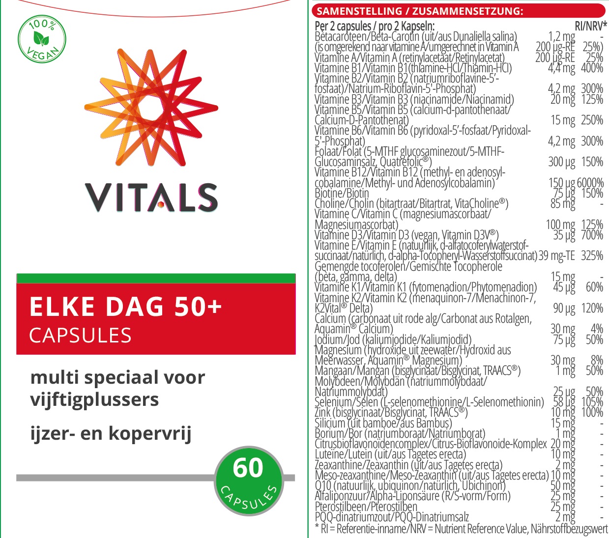 Vitals Elke Dag 50+ (60 capsules) - image 3