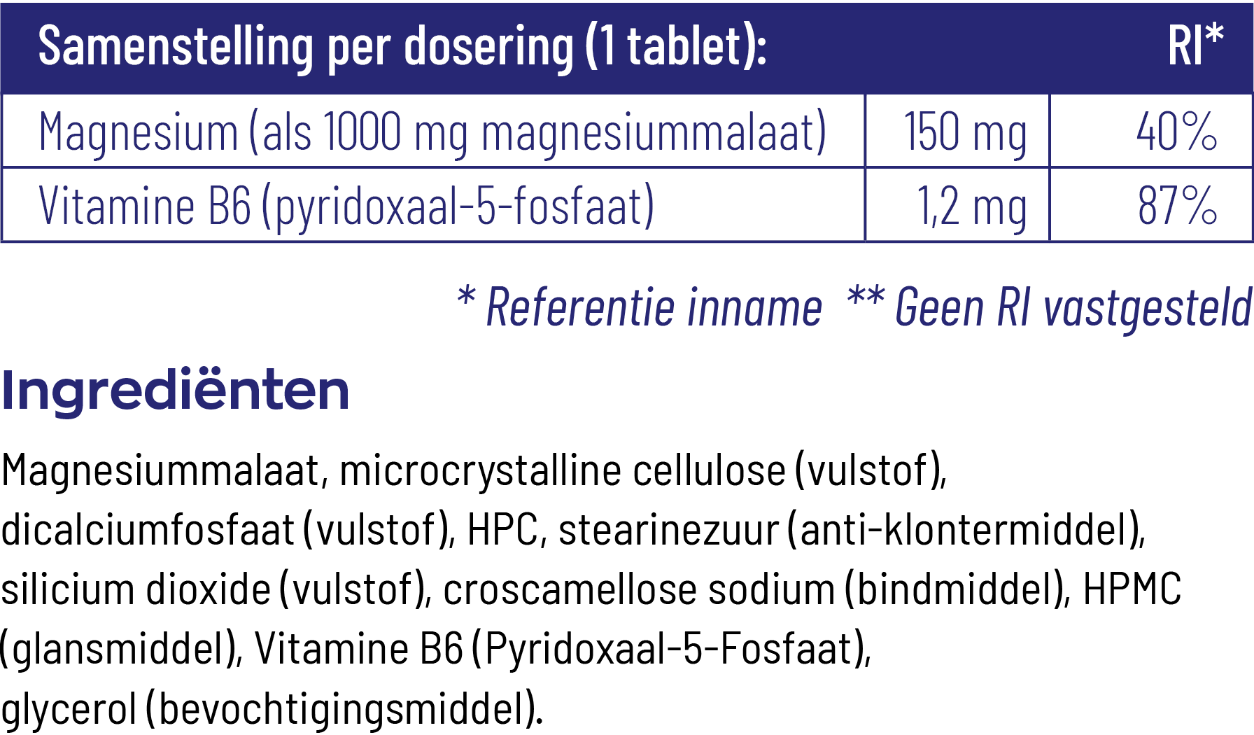 Vitakruid Magnesium 150 Malaat Met Vitamine B6 (P-5-P) (90 tabletten) - image 3