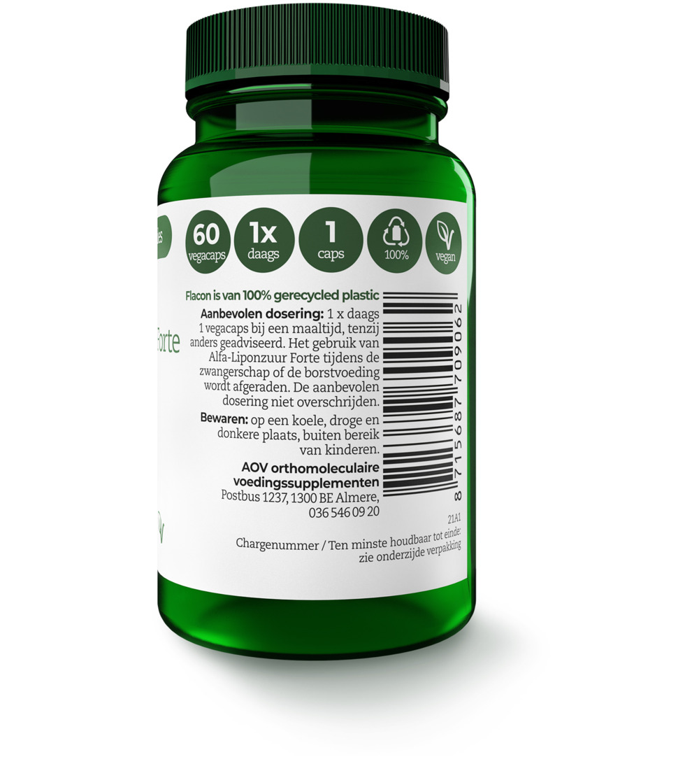 AOV 906 Alfa-liponzuur forte (60 vega capsules) - image 2