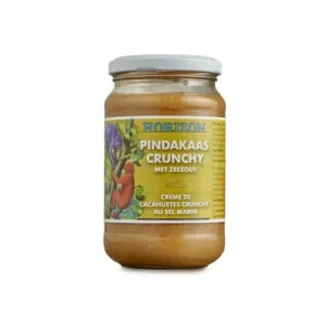 Horizon Pindakaas crunchy met zeezout eko bio (350 gr)