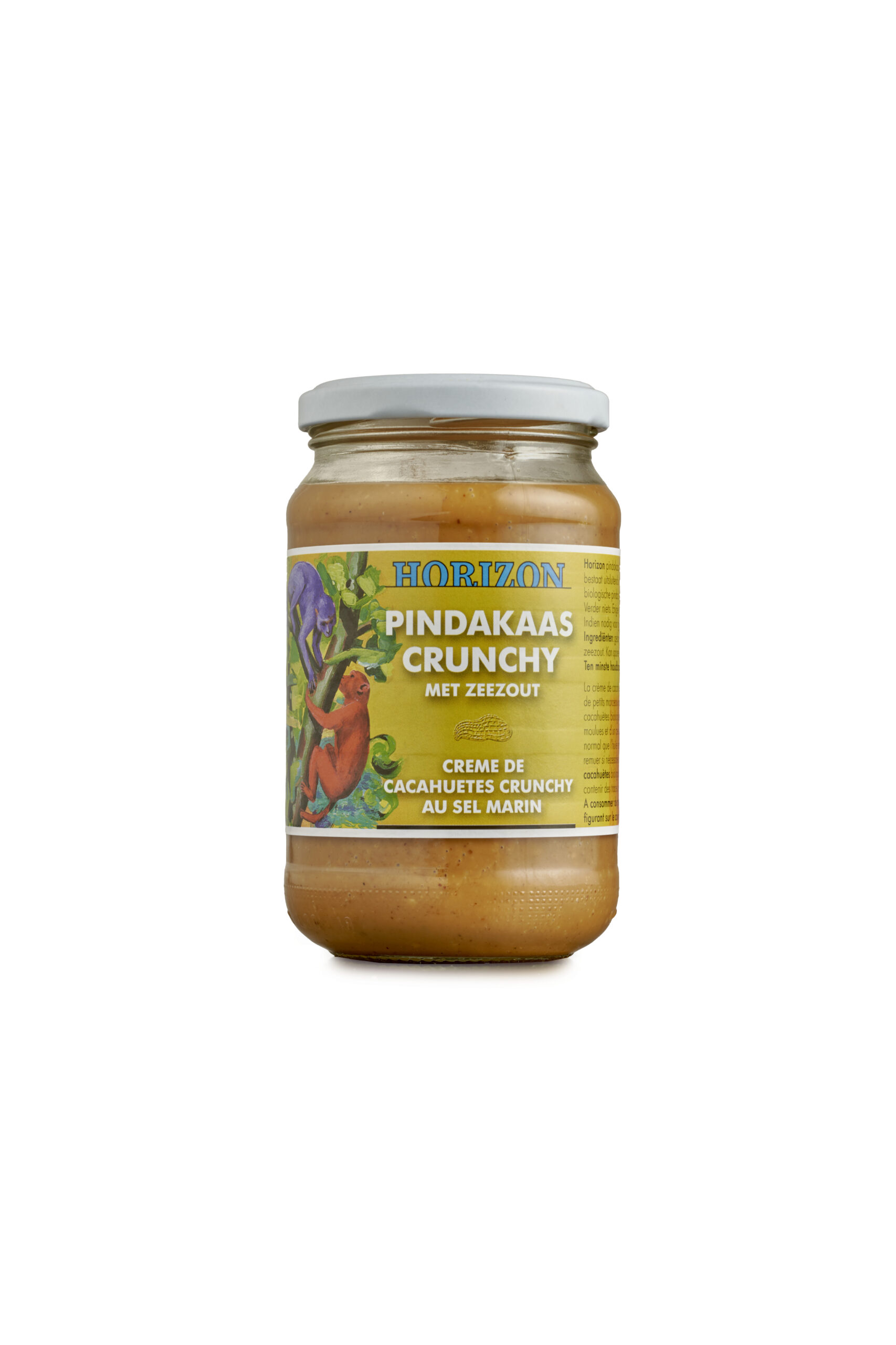 Horizon Pindakaas crunchy met zeezout eko bio (350 gr)