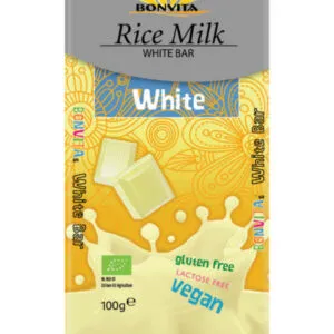 Bonvita Rijstmelk Chocolade Wit Bio (100 gr)