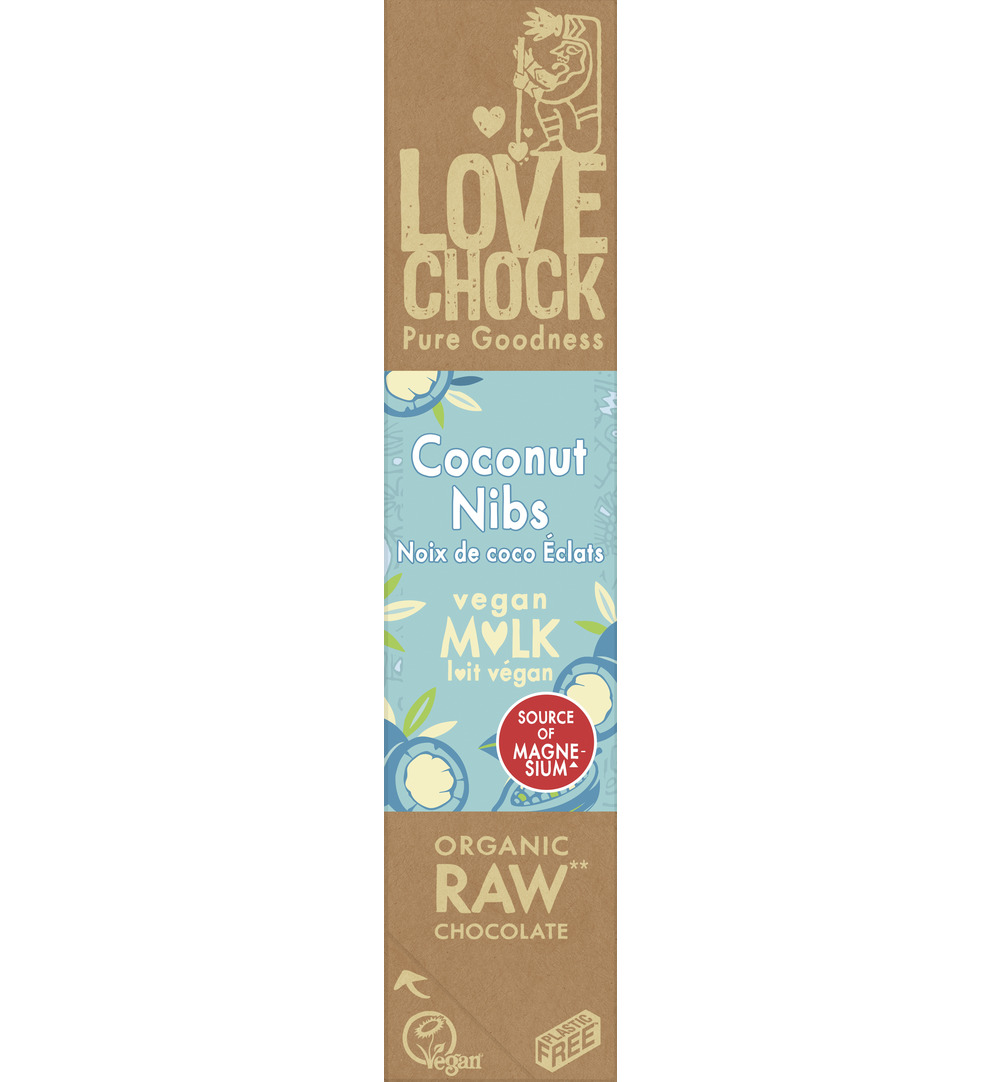 Lovechock M'lk coconut nibs bio (40 gr)