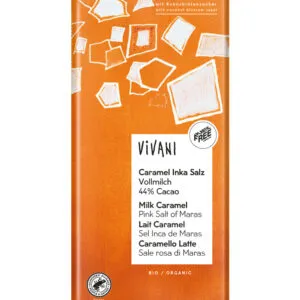 Vivani Chocolade Melk Caramel Pink Salt Of Maras Bio (80 gr)