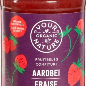 Your Organic Nature Fruit beleg aardbei bio (250 gr)