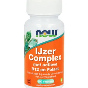 Now IJzer Complex met actieve B12 en folaat (100 vega capsules)