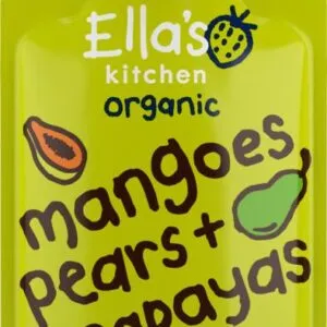Ella's Kitchen Mangoes pears & papayas knijpz akje 4+ maanden bio (120 gr)