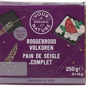 Your Organic Nature Roggebrood Volkoren (250 gr)
