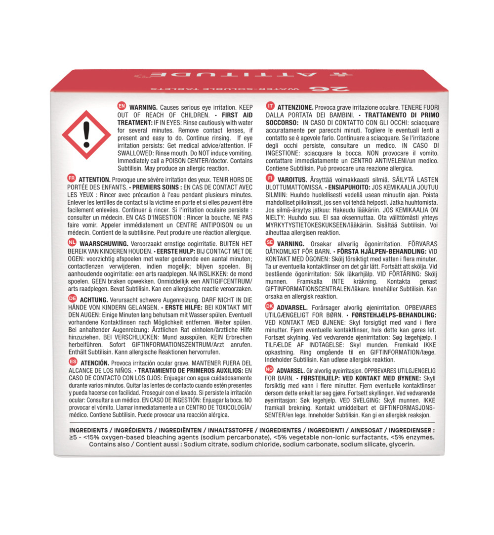 Attitude Nature+ Vaatwastabletten (26 stuks) (416 gr) - image 2