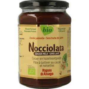 Nocciolata Hazelnootpasta zonder melk bio (650 gr)