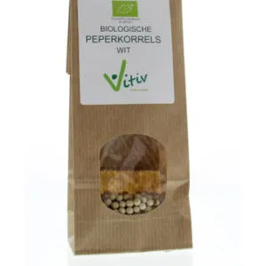 Vitiv Peperkorrels wit bio (40 gr)