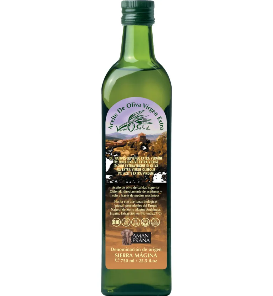Amanprana Verde Salud Extra Vierge Olijfolie Bio (750 ml)