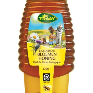 De Traay Bloemenhoning Knijpfles Bio (375 gr)