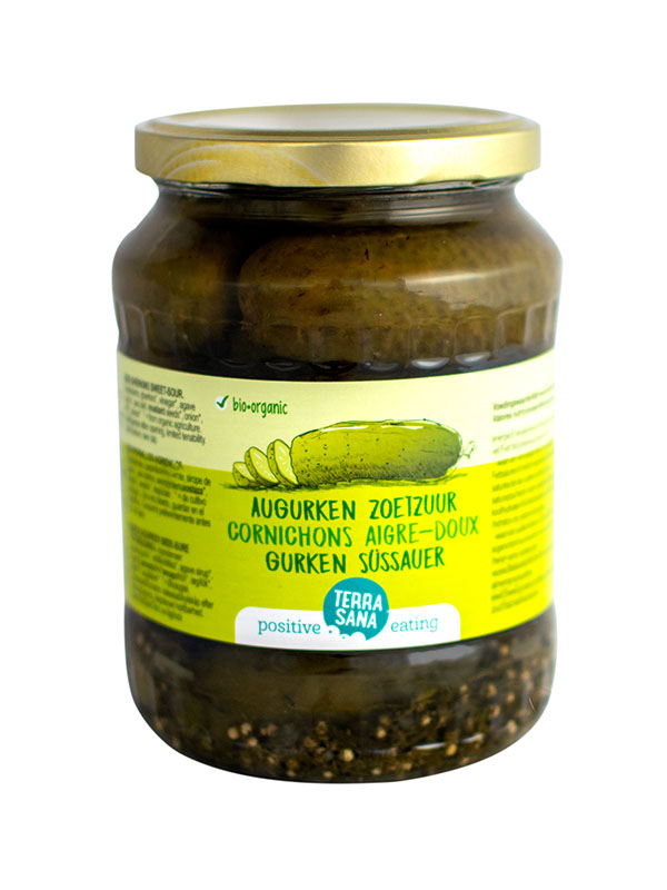 Terrasana Augurken Fris Zoet/Zuur Bio (670 gr)