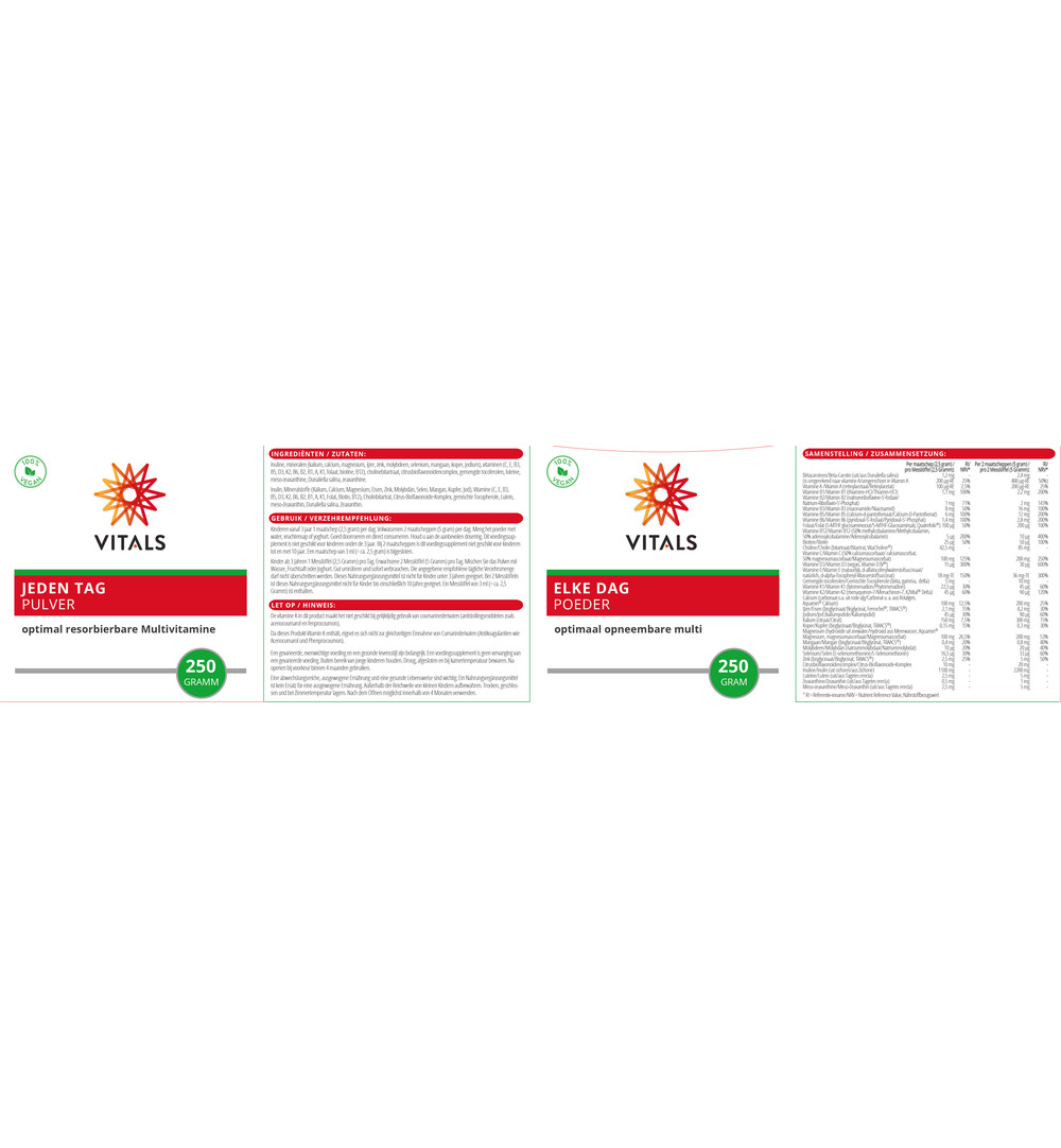 Vitals Elke dag poeder (250 gr) - image 3