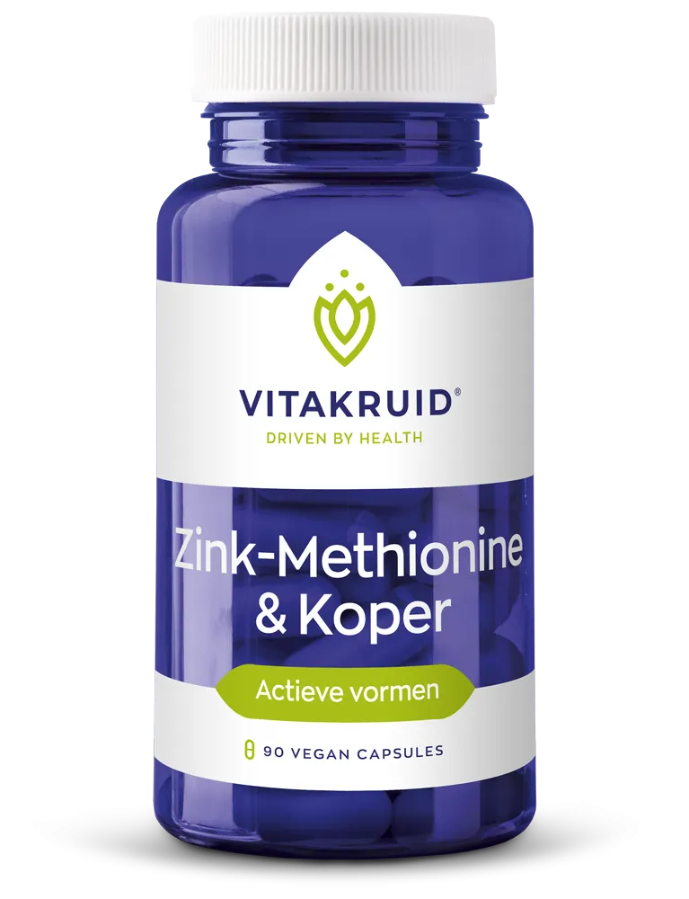 Vitakruid Zink Methionine & Koper Gluconaat (90 vega capsules)