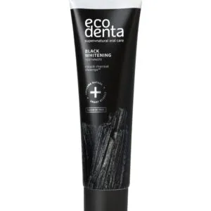 Ecodenta Tandpasta whitening houtskool extra black (100 ml)