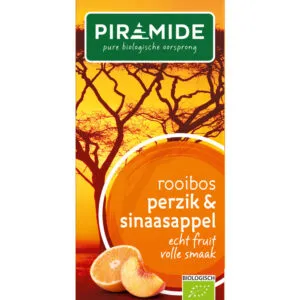 Piramide Rooibos Perzik Sinaasappel Thee Bio (20 stuks)
