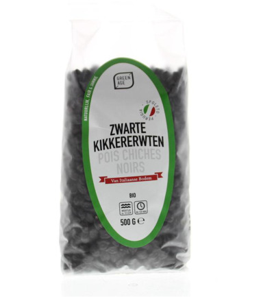 Greenage Zwarte Kikkererwten Bio (500 gr)