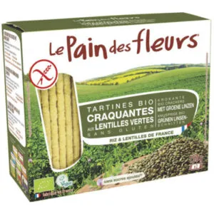 Le Pain Des Fleurs Crackersgroene Linzen Bio (150 gr)
