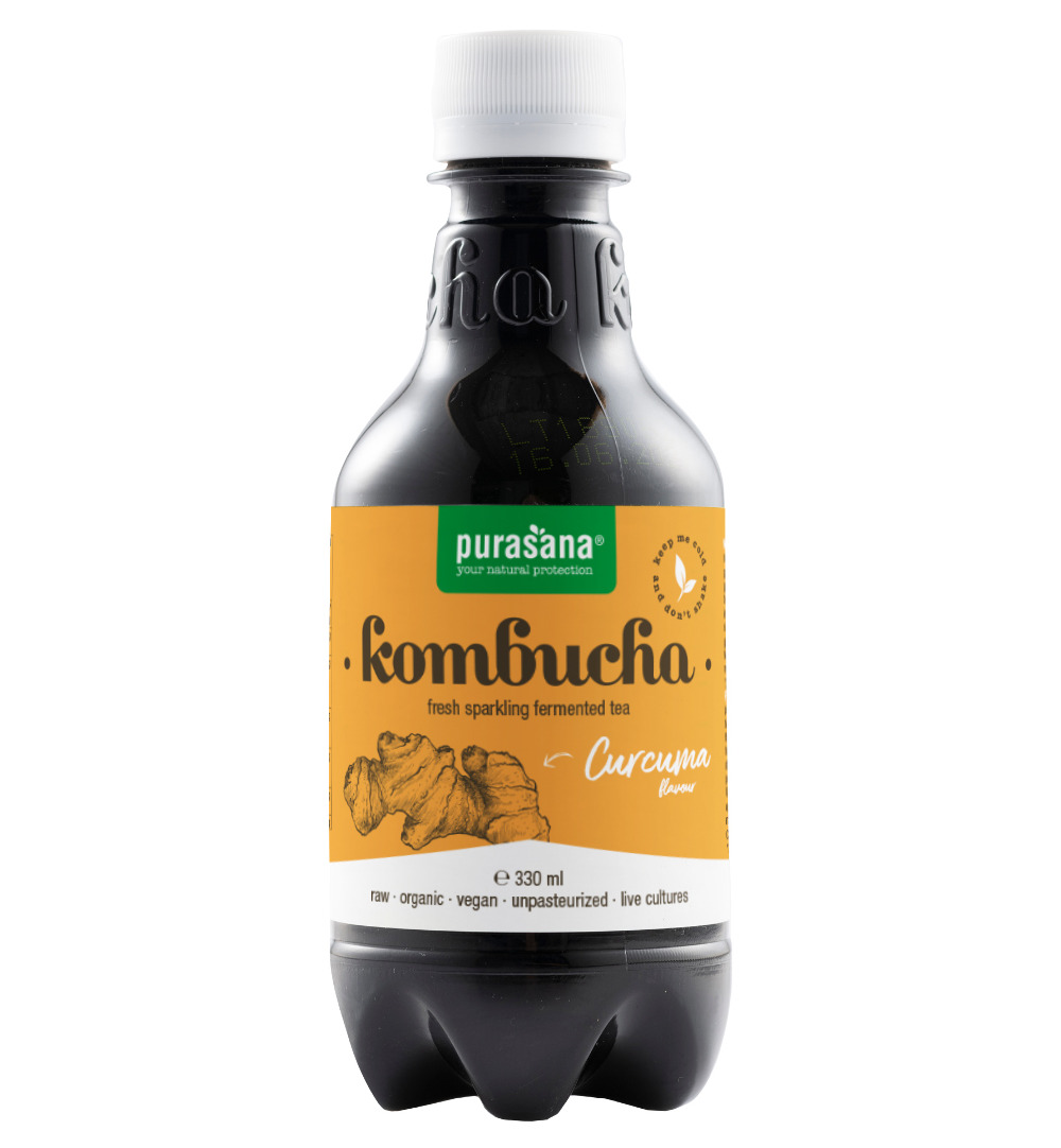 Purasana Kombucha Kurkuma - Vegan Bio (330 ml)