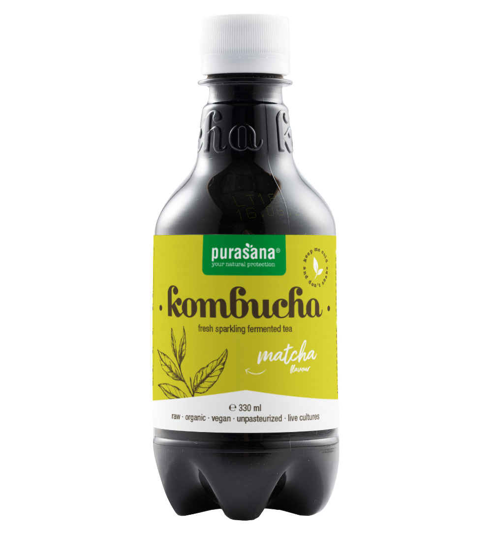Purasana Kombucha Matcha Vegan Bio (330 ml)