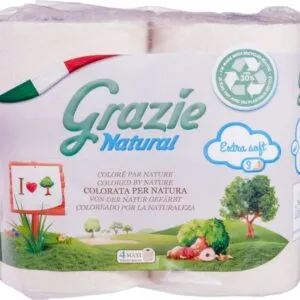 Grazie Natural Toiletpapier 3-laags (4 stuks)