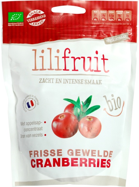 Lilifruit Cranberries Geweld (150 gr)
