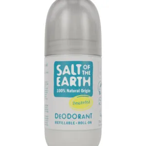 Salt Of The Earth Natural Deodorant Roll On, Unscented, Parfumvrij (75 ml)