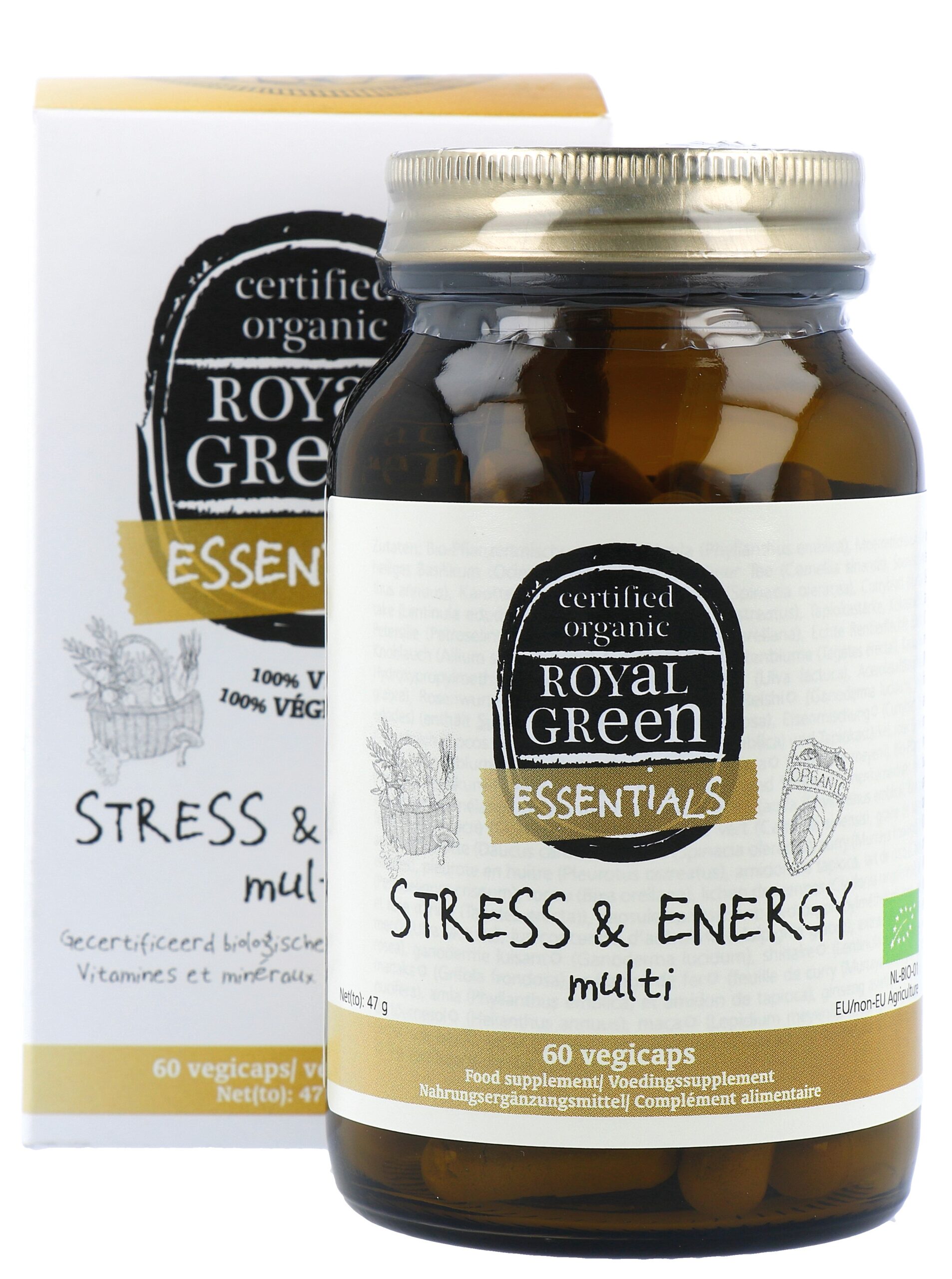 Royalgreen Stress en Energy Multi Bio (60 vega capsules)