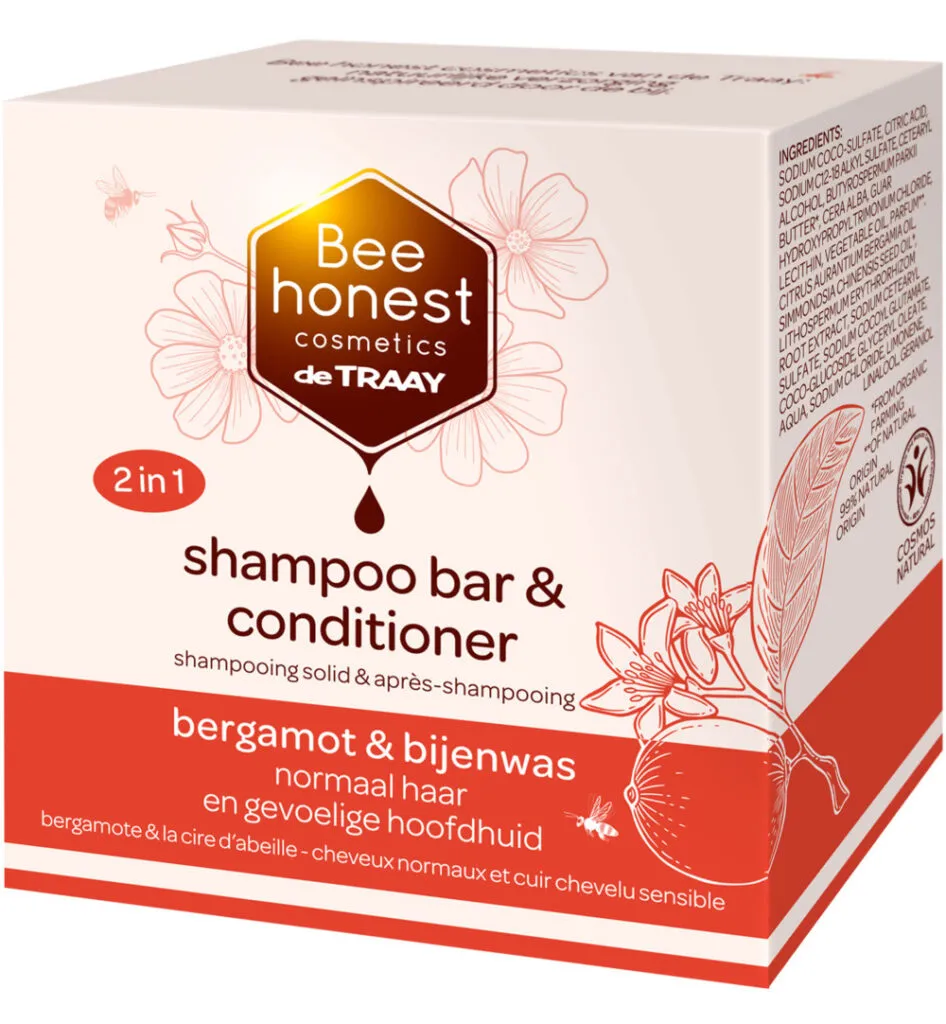 Bee Honest Shampoobar bergamot & bijenwas (80 gr)