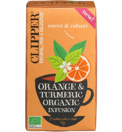 Clipper Orange & turmeric infusion bio (20 stuks)