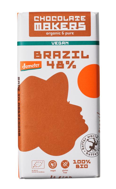 Chocolatemakers Brazil 48% Vegan Demeter Bio (80 gr)