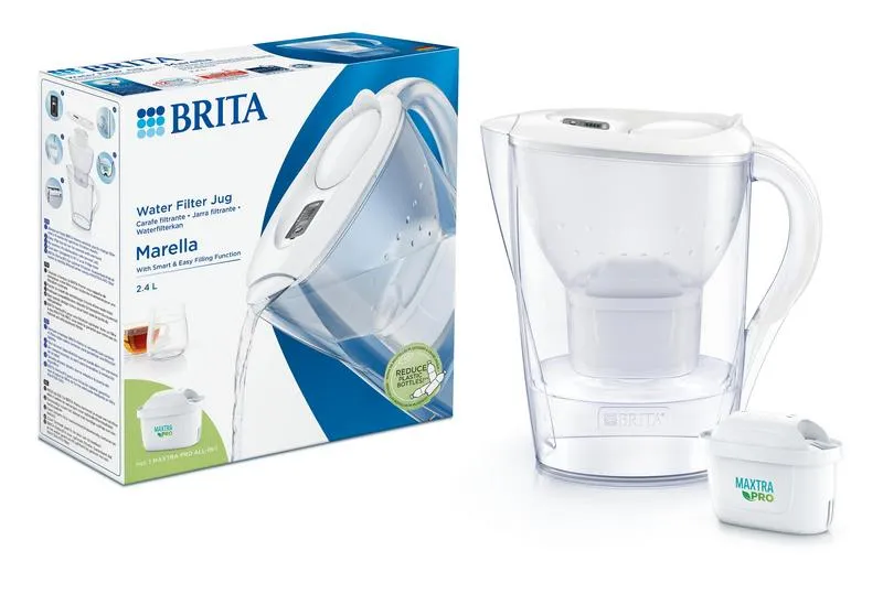 Brita Waterfilterkan Marella cool wh ite (1 stuk)