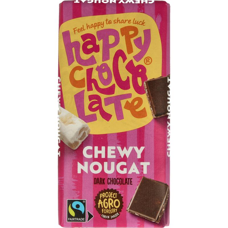 Happy Chocolate Puur Nougat Bio (100 gr)