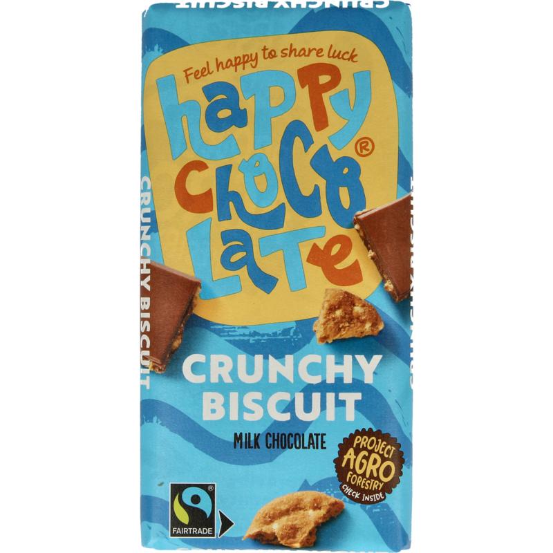 Happy Chocolate Melk Biscuit Bio (100 gr)