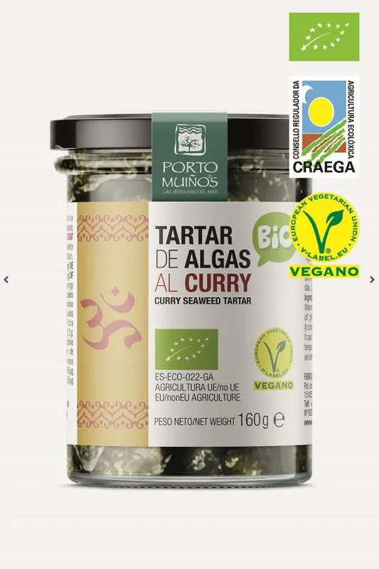 Porto Muinos Zeewier Spread Curry Bio (160 gr)