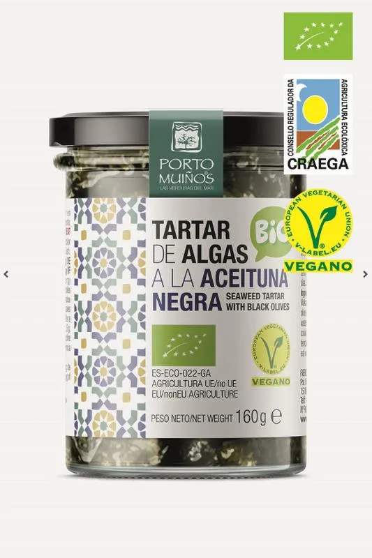 Porto Muinos Zeewier Spread Olijf Bio (160 gr)