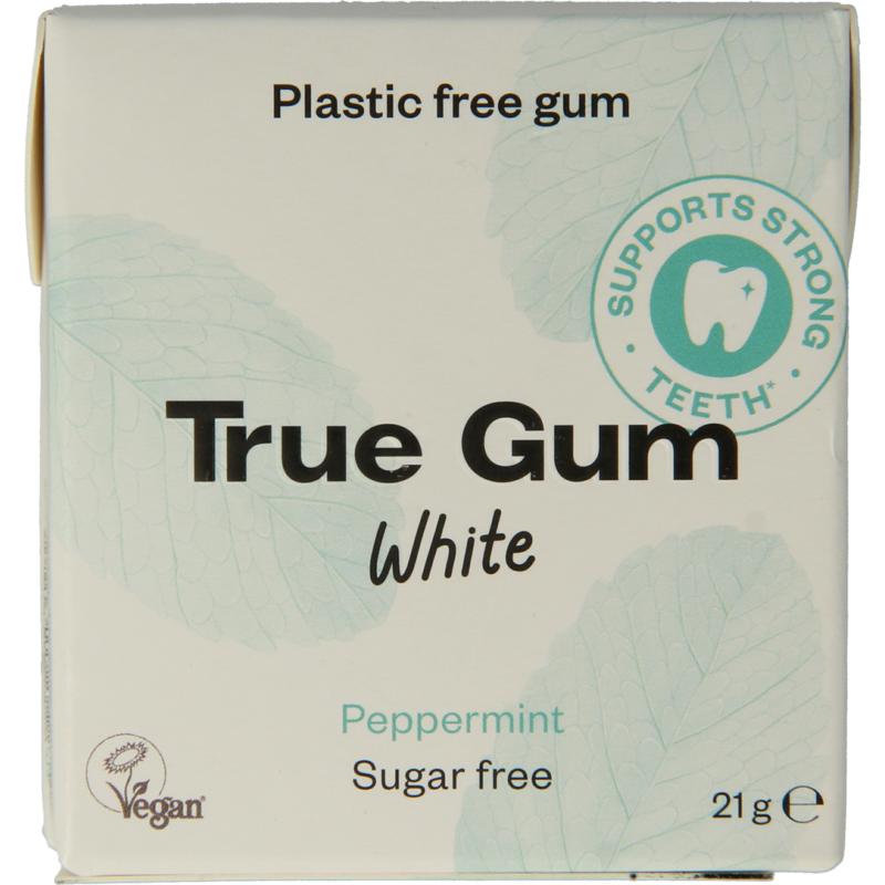 True Gum White peppermint suikervrij (21 gr)