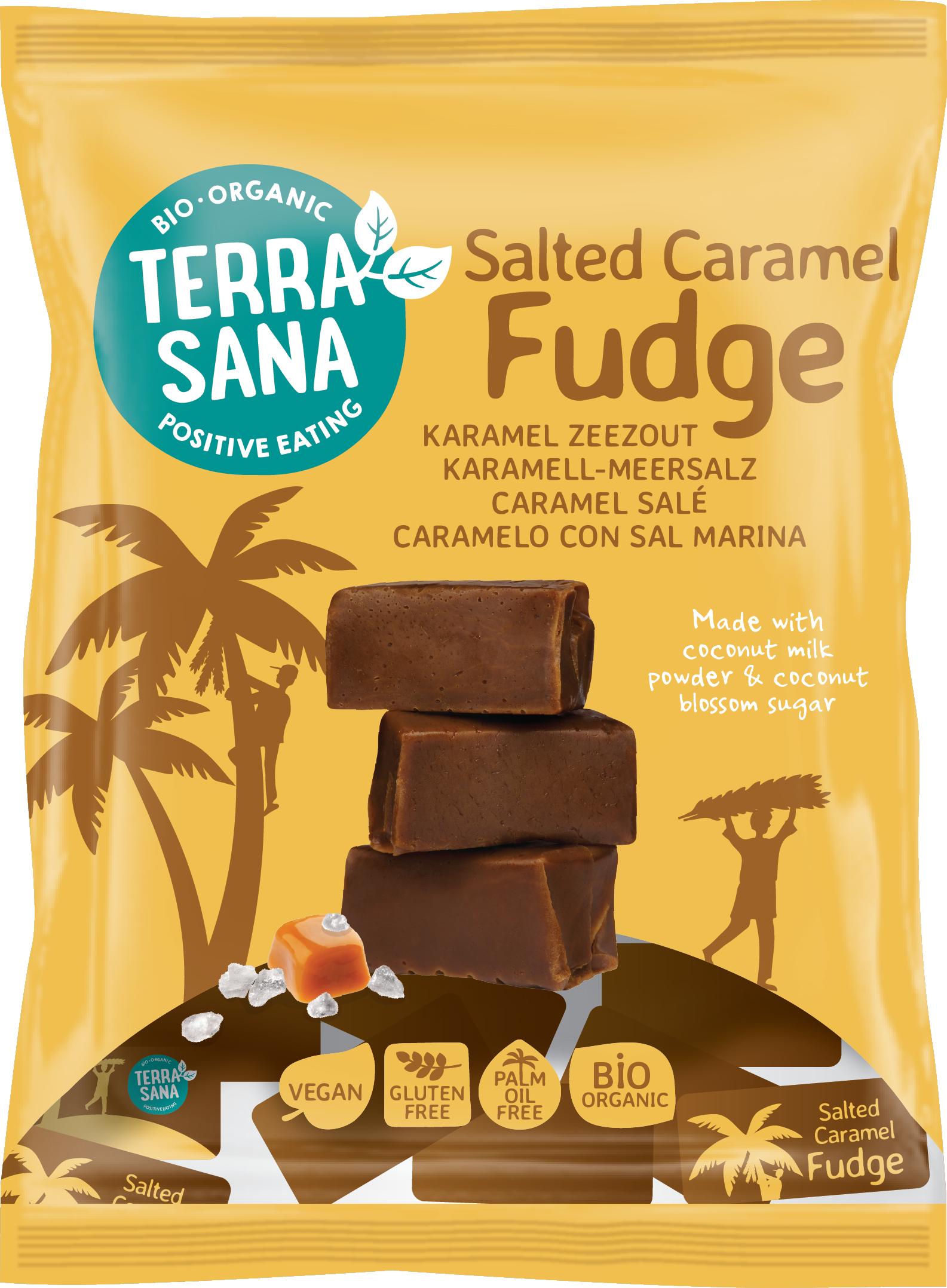 Terrasana Fudge Karamel Zeezout (150 gr)