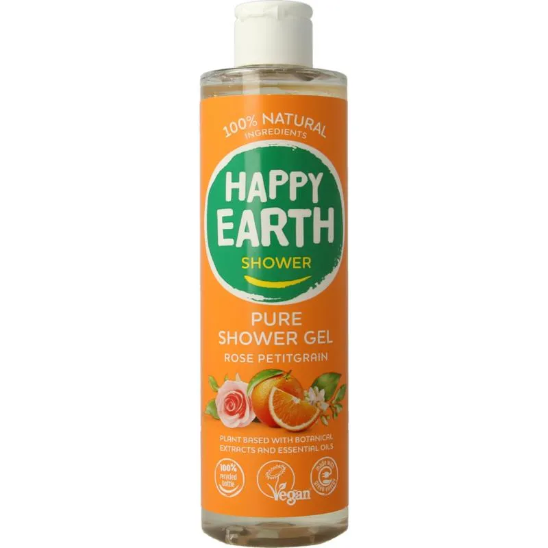 Happy Earth Pure showergel rose petitgrain (300 ml)
