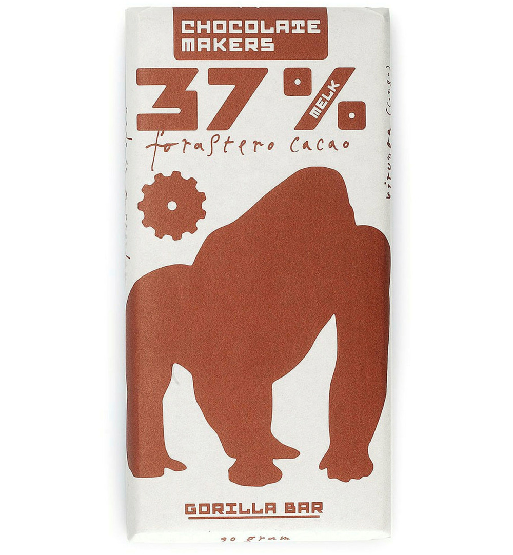 Chocolatemakers Gorilla Bar Melk 37% Bio (85 gr)