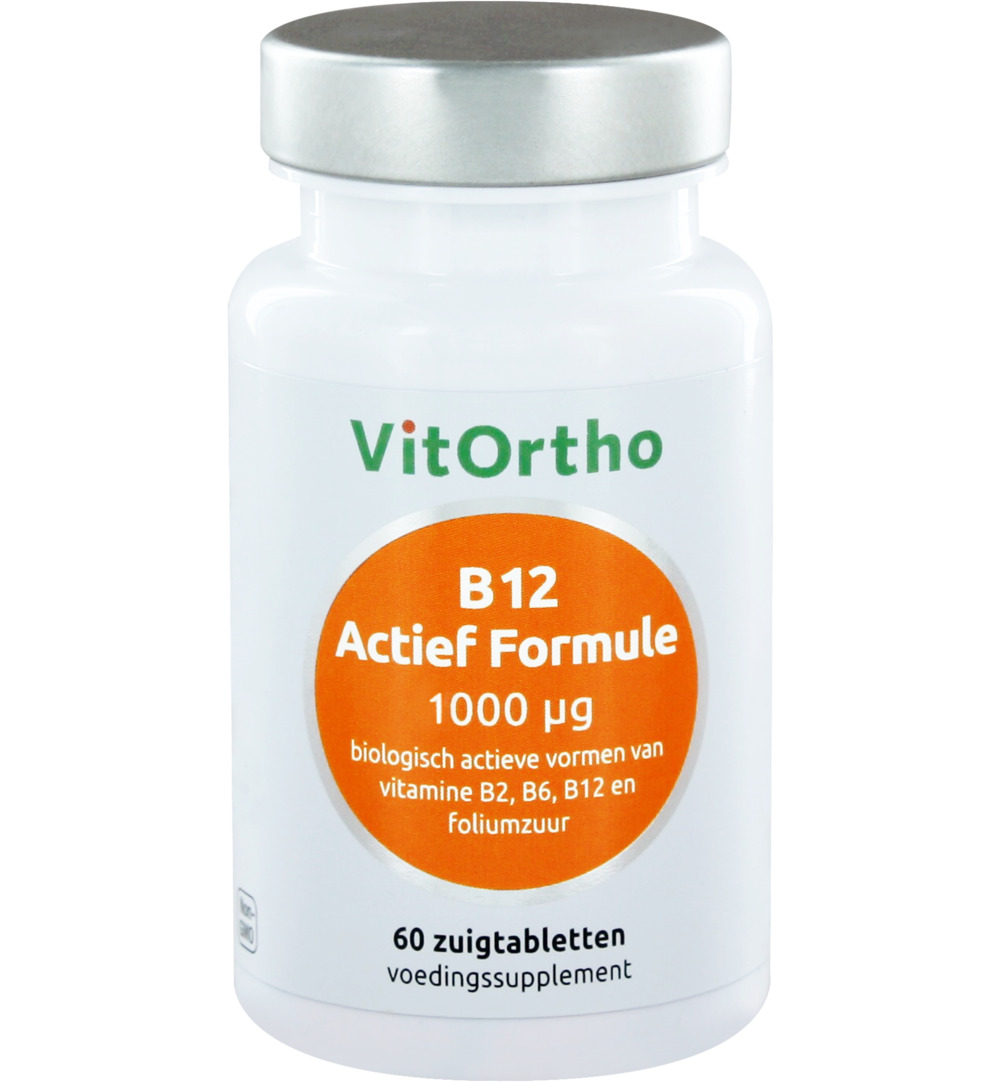 Vitortho B12 Actief Formule 1000 Mcg (60 zuigtabletten)