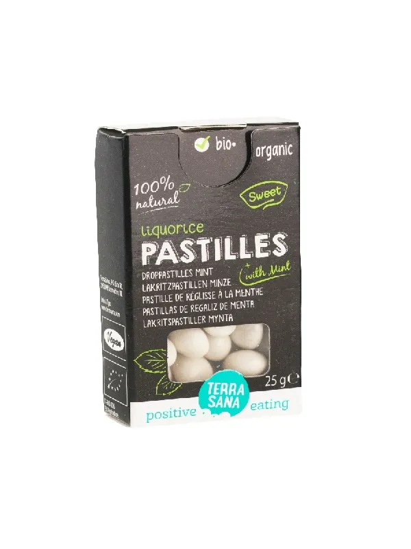 TerraSana Droppastilles mint bio (25 gr)