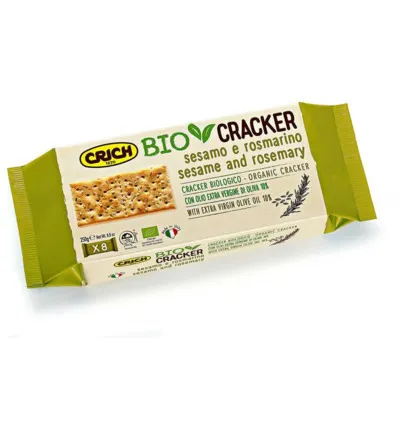 Crich Crackers Sesam Rozemarijn Bio (250 gr)