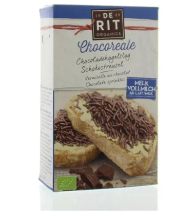 De Rit Chocoreale hagelslag melk bio (225 gr)