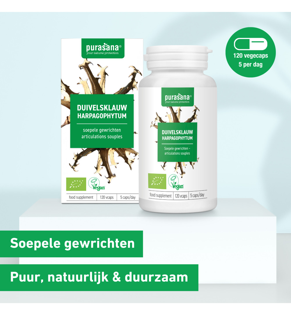 Purasana Duivelsklauw/Harpagophytum Vegan Bio (120 vega capsules) - image 6