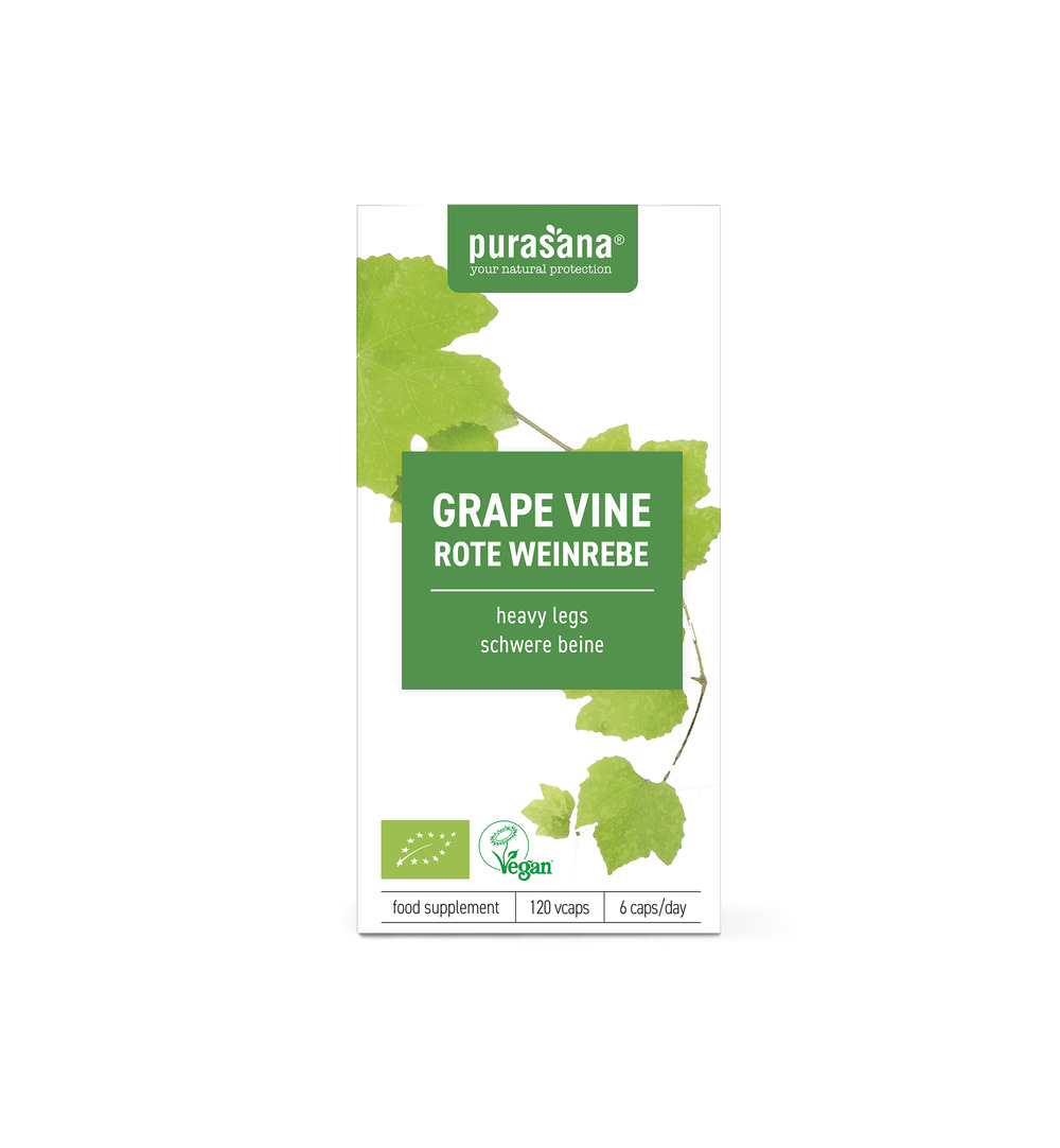 Purasana Rode Wijnstok/Vigne Rouge Vegan Bio (120 vega capsules)