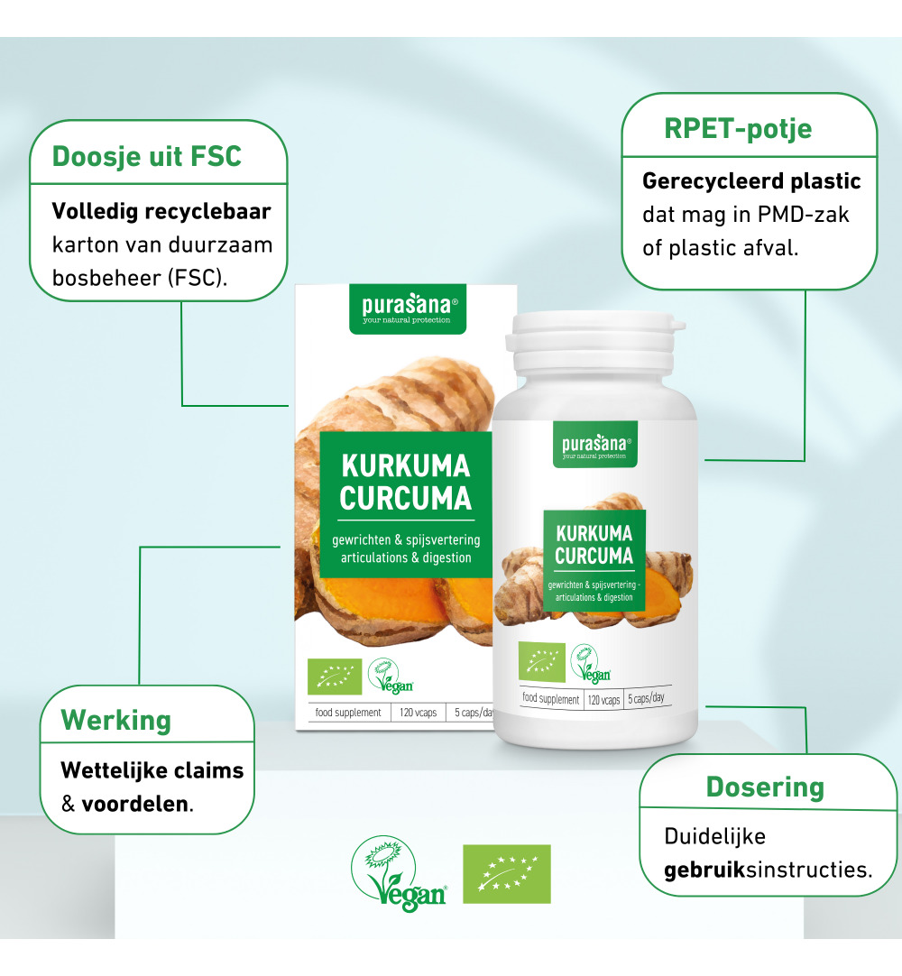 Purasana Curcuma Vegan Bio (120 vega capsules) - image 8